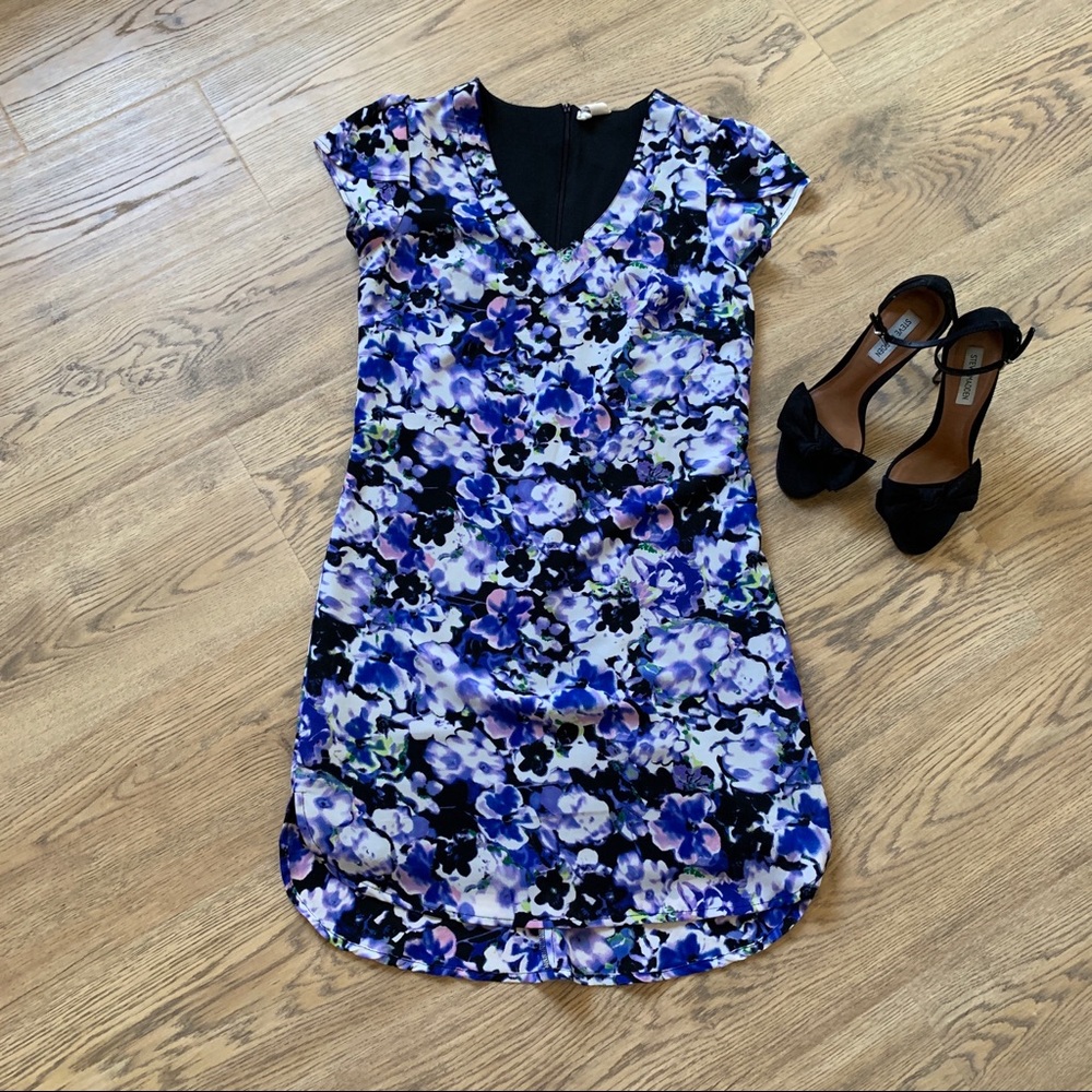 🌸Japna Purple High-Low Floral Dress Size XS